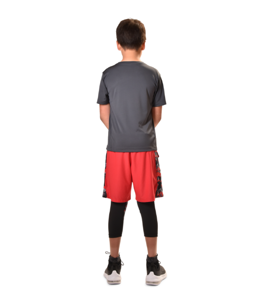 Sprint Sheggings- Red Shorts & Black 3/4-Length Leggings