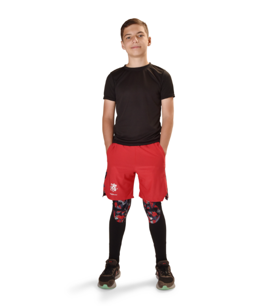 Youth Soccer Red shorts & black full length leggings - Boys Launch  Sheggings - size S - XL – FUZEDwear