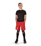 Launch Sheggings- Red Shorts & Black Full Length Leggings