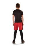 Launch Sheggings- Red Shorts & Black Full Length Leggings