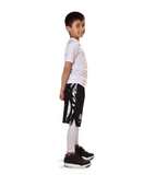 Launch Sheggings- Black Shorts & White Full Length Leggings