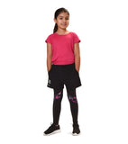 Dash Sheggings- Black/Pink Shorts & Black Full Length Leggings
