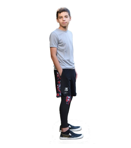 Legacy Sheggings- Black/Red Shorts & Black Full Length Leggings